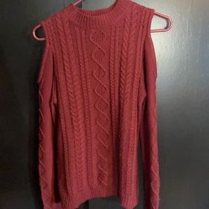 Open shoulder sweater
